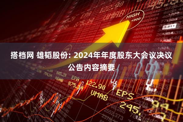 搭档网 雄韬股份: 2024年年度股东大会议决议公告内容摘要